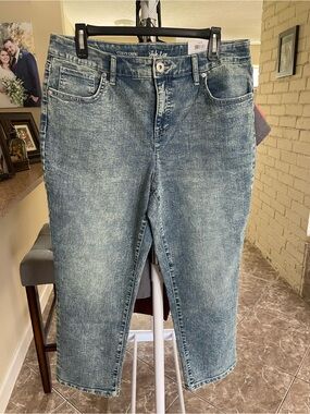 Style & Co. Women's Curvy Capri Jeans - Stonewashed Size 12